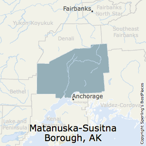Matanuska-Susitna_Borough,Alaska Map